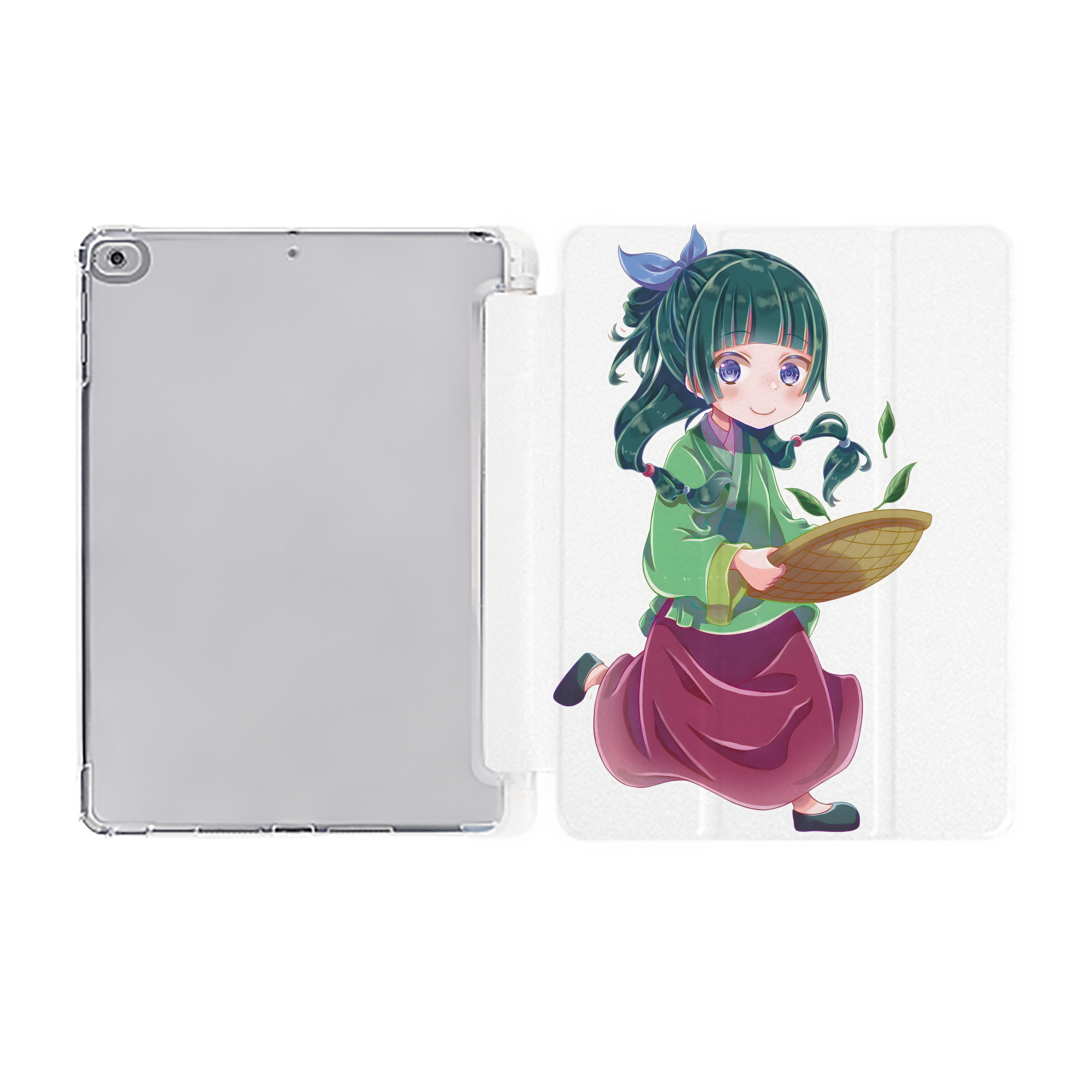 （画像用） 薬屋のひとりごと The Apothecary Diaries IPad ケース ペン収納付き 三つ折りスタンド PUレザー×シリコン 対応機種9.5/10.5/10.9インチ